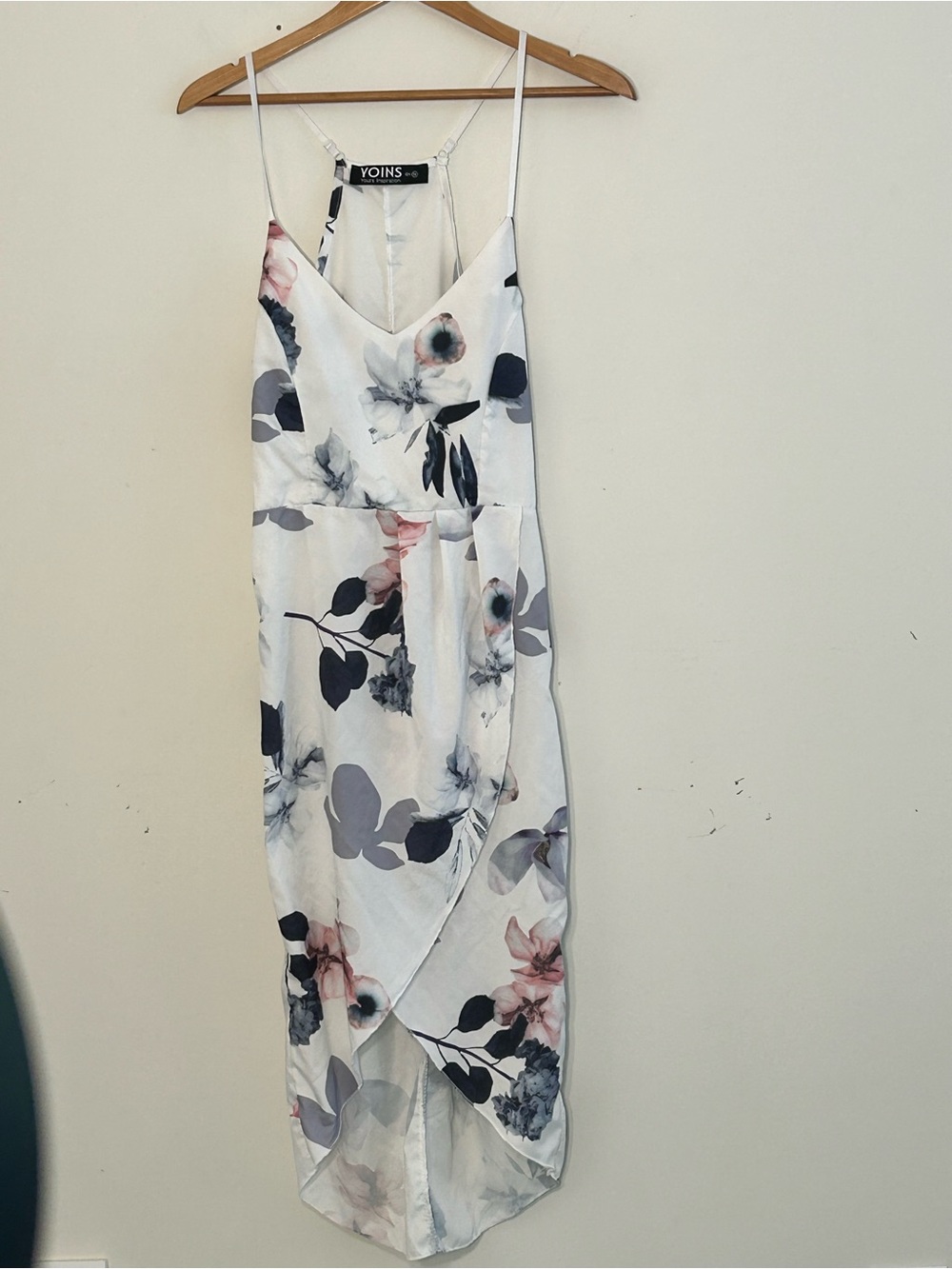 YOINS Floral Wrap Midi Dress Size M